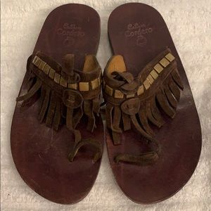 Calleen Cordero fringed leather sandals